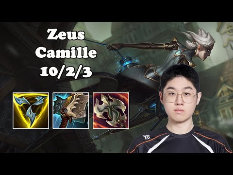 🔥 Zeus Camille Top | KR Challenger Solo Queue | Patch 25.08 | League of Legends 🔥