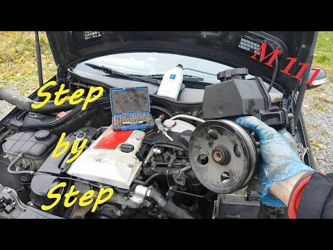 Mercedes w203 Power Steering Pump - remove and replacement on c200 c180 c230