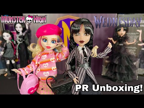 Monster High WEDNESDAY Addams PR Unboxing! Enid Sinclair & Wednesday Doll Review!