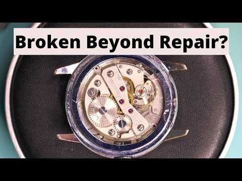 Restoration of Broken Helbros Vintage Watch - French Lorsa P75a Movement