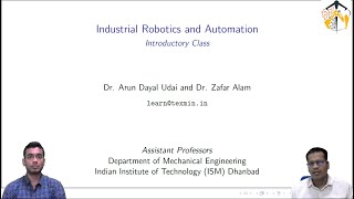 Industrial Robotics and Automation - Course Introduction