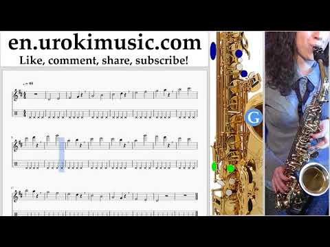 Saxophone lessons (Alto) Carlos Vives, Sebastian Yatra - Robarte un Beso Sheet Music Tutorial Part