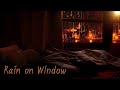 🎧 Cozy Ambience Bedroom - Rain on the Windows of the Rainy Night View of the City 10 Hours |  Sleep