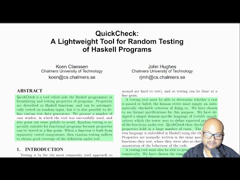 Read a paper: Property-based testing (QuickCheck)