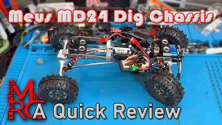 Meus MD24 QUICK Review - Titanium Dig Chassis for the SCX24!!