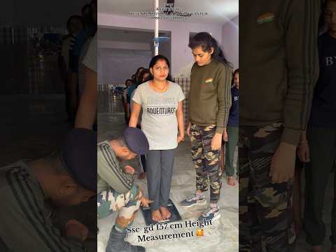 Ssc Gd 157 cm Height ￼ measurement😱#Shorts #viral #trendingvideo 7388889367