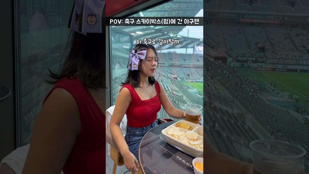축구 스카이박스에 간 야구팬