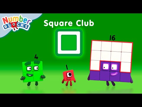 Square Club and Square Numbers for Kids ???? | Counting Maths Cartoon - 123 | @Numberblocks