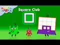 Square Club And Square Numbers For Kids Counting Maths Cartoon 123 Numberblocks