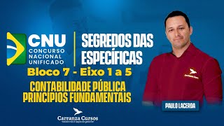 CNU - Contabilidade Pública - Princípios Fundamentais - Prof. Paulo Lacerda
