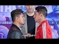 MIKEY GARCIA VS JESSIE VARGAS - FIRST FULL FACE OFF - LOS ANGELES, CA