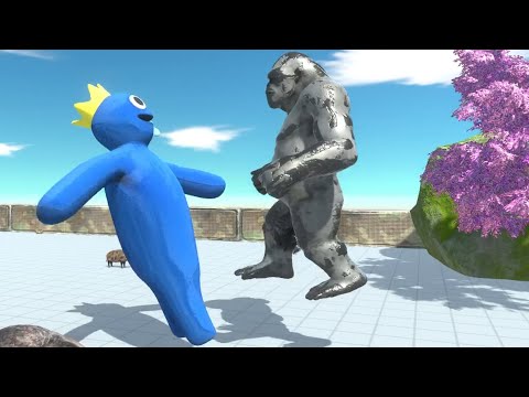 The Death Run of Rainbow Friends Blue --Animal Revolt Battle Simulator