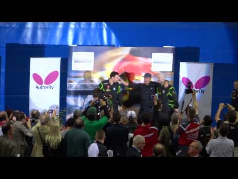 Tischtennis Finale 2013 Bremen - Ochsenhausen - Siegerehrung Frankfurt Fraport Arena