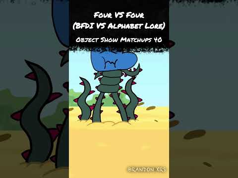 Four VS Four (BFDI VS Alphabet Lore) [Number Lore] - Object Show Matchups 40 #shorts