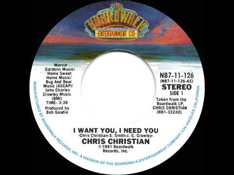 1981 HITS ARCHIVE: I Want You, I Need You - Chris Christian (stereo 45)
