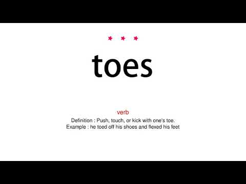How to pronounce toes - Vocab Today
