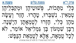 מסכת כלים פרק י"א משנה א