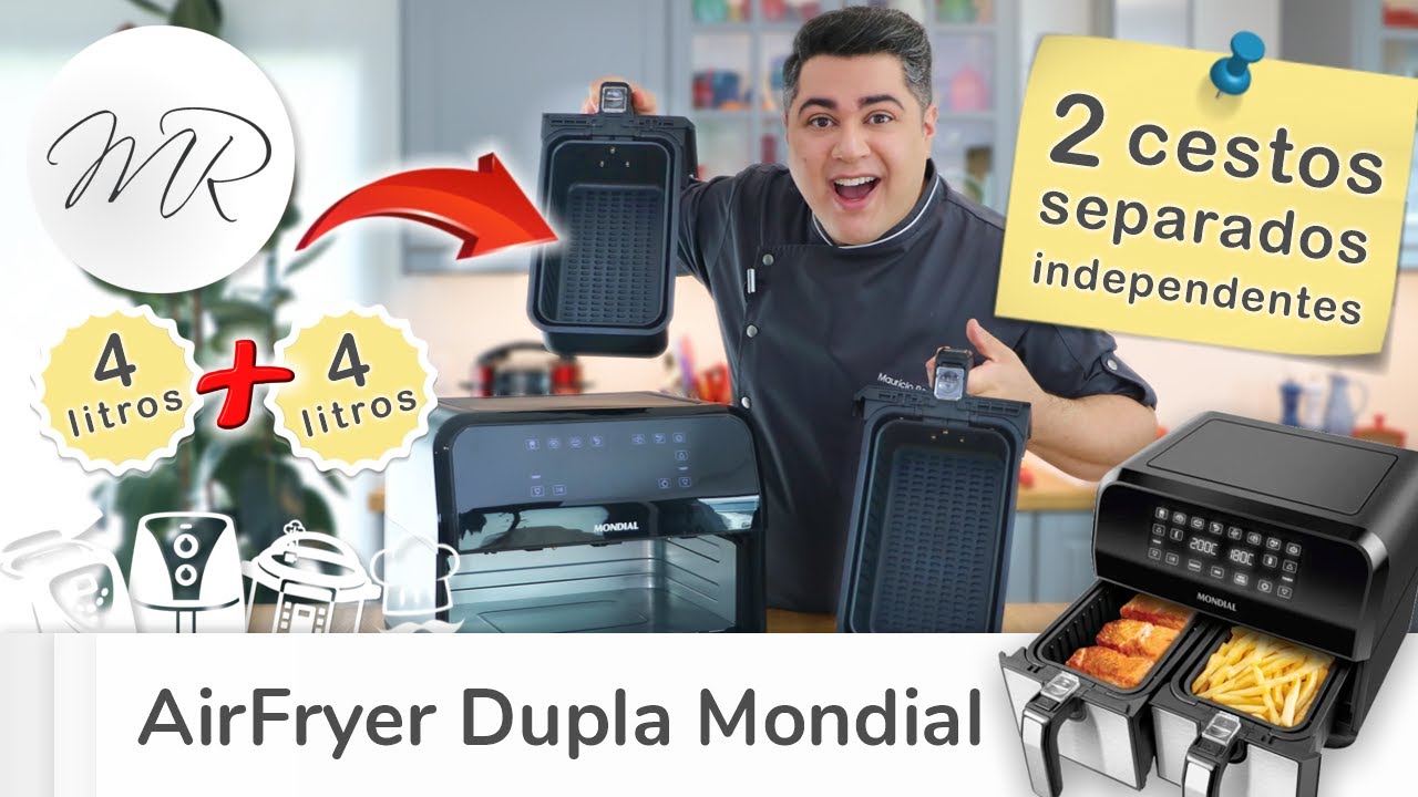 AirFryer Dupla Dual Mondial - Fritadeira Sem Óleo - Maurício Rodrigues