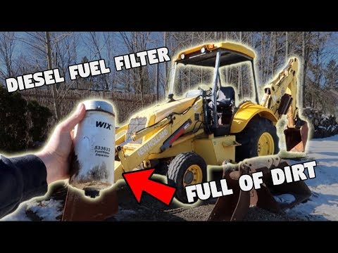 DIESEL FUEL FILTER CHANGE (yes, it was FULL of dirt)