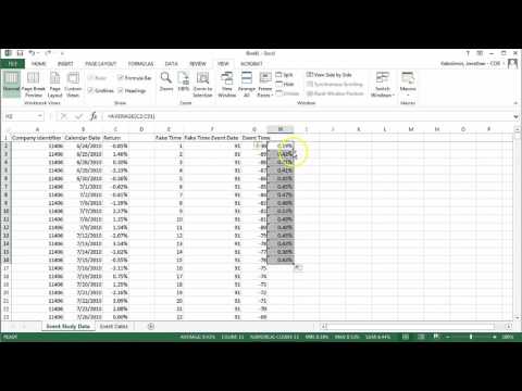 Event Study Walkthrough in Excel