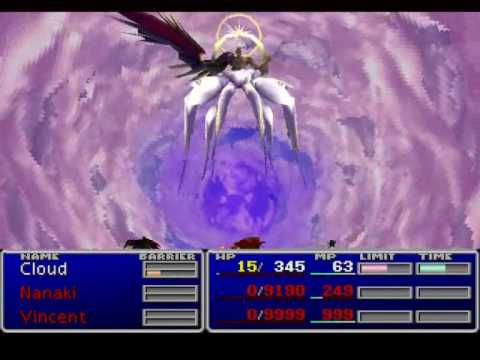 FFVII - Level 8 Cloud vs The Strongest Safer-Sephiroth (No Materia)