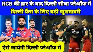 points table after rcb vs pbks | delhi capital in playoffs | rishabh pant | delhi capital update