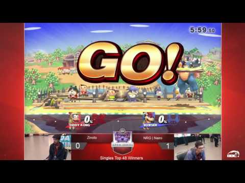 UGC Smash 4 Winners Top 48 - Zinoto (Diddy Kong) vs. NRG l Nairo (Bowser)