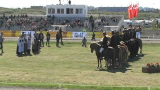 Þóroddur frá Þóroddsstöðum receives honorary prize for offspring at Landsmót 2012