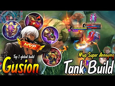 Tank Build Auto Win New Meta GUSION BEST BUILD 2022 | TOP GLOBAL GUSION GAMEPLAY ~ MLBB