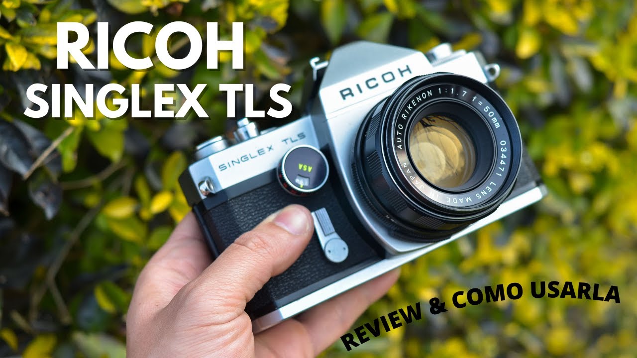 Câmera Analógica Ricoh Singlex TLS com Lente Rikenon 50mm F/1.7 - Co