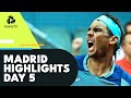 Nadal & Goffin Epic; Alcaraz faces Norrie; Tsitsipas & Rublev Play | Madrid 2022 Day 5 Highlights