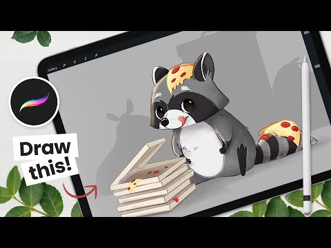 How To Draw A Cute Raccoon, from sketching to shading • Digital Art Tutorial