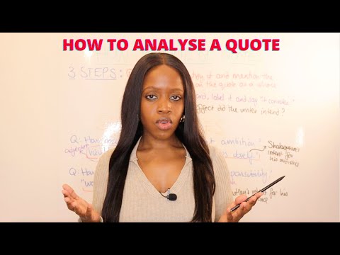 How To Analyse ANY Quote In Your GCSE English Essay