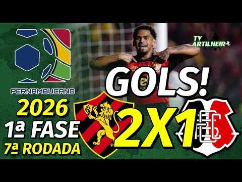 [Pernanbucano '26] 7ª Rodada | Sport Recife 2 X 1 Santa Cruz | GOLS! | TV ARTILHEIRO