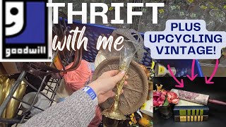 EPIC Fill my Cart Thrifting at Goodwill! | Plus DIY Vintage Home Decor Upcycling | Thrift with Me