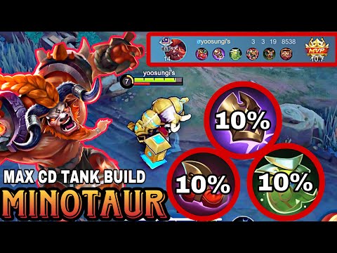 40% CD!! MINOTAUR MAX CD TANK BUILD TOP 1 GLOBAL  IS OP!! [ MUST TRY ]