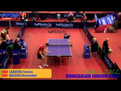 Joola Hungarian 2012 - Boys Singles Lakatos T. vs. Valuch A.