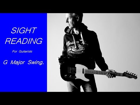 Sight reading sheet music for electric guitar.  Practice this piece in G major.