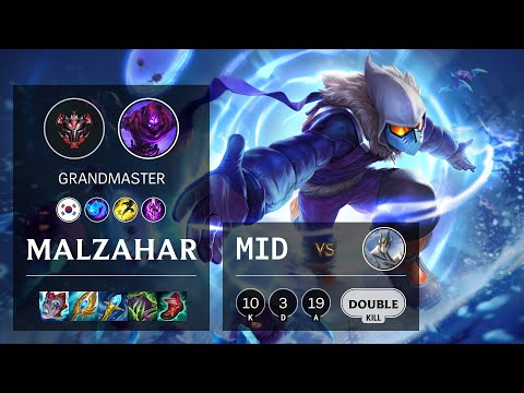 Malzahar Mid vs Galio - KR Grandmaster Patch 10.24