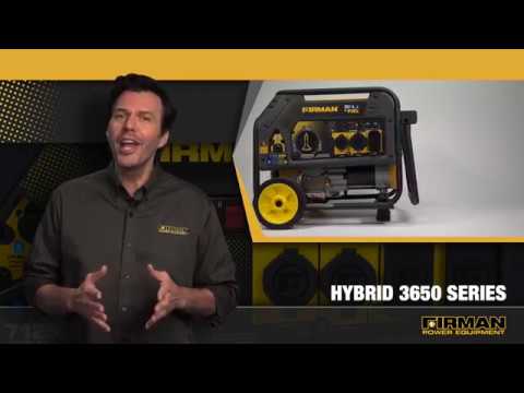 FIRMAN Hybrid 4550/3650W Dual Fuel Gasoline/Liquid Propane Portable Generator with Wheel Kit