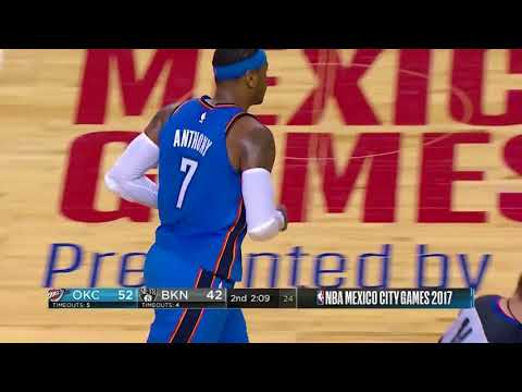 Carmelo Anthony Highlights 11 Pts vs Brooklyn Nets 8 12 17