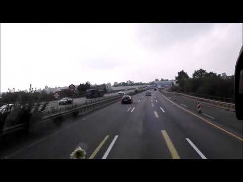 Autobahnfahrt A 7 Landesgrenze Niedersachsen / Hessen bis AK Kassel-Mitte im Zeitraffer