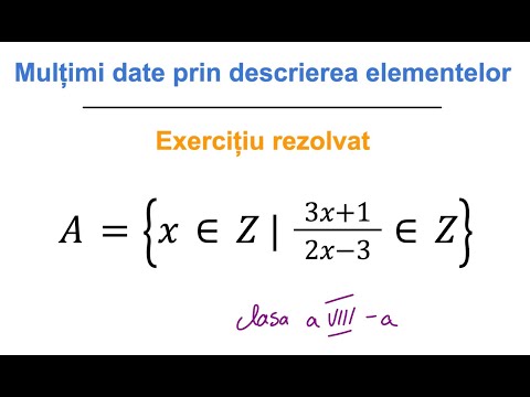 Multimi date prin descrierea elementelor - Exercitiu rezolvat (clasa a VIII-a)