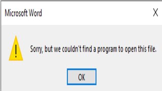 Sorry, but we couldn't find a program to open this file. | Error Word to Pdf conversion | Word Error