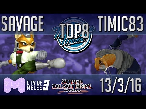 CoM3 - SSBM Singles Top 8 - Savage vs Timic83