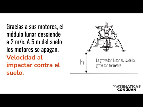 CÁLCULO DE LA VELOCIDAD DE ALUNIZAJE. MRUA. Cinemática