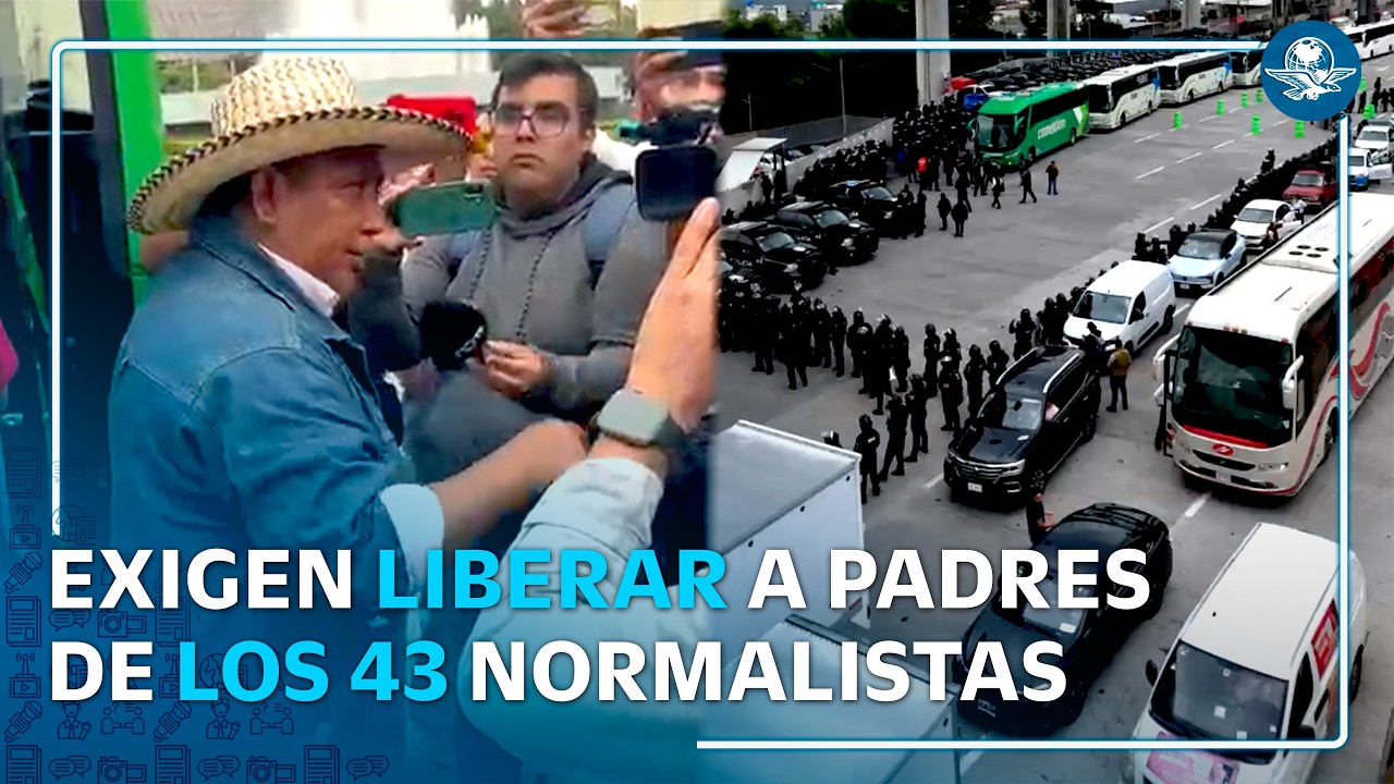CNTE denuncia retención de padres de Ayotzinapa en caseta Tlalpan