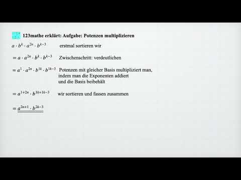 Potenzen multiplizieren