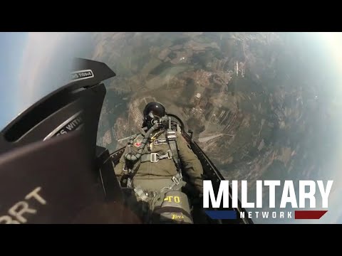 F-16 Demo Team Pilot Performs Maximum Performance Climb
