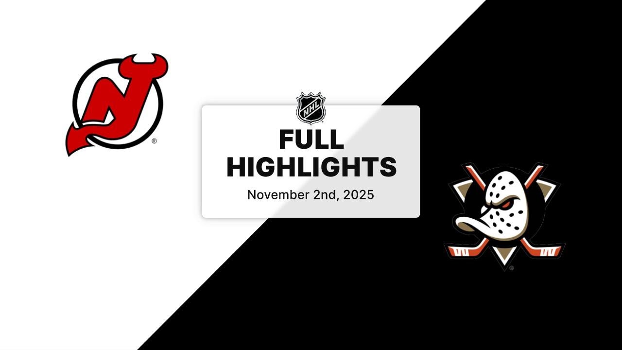 NHL Highlights | Devils vs. Ducks | November 02, 2025